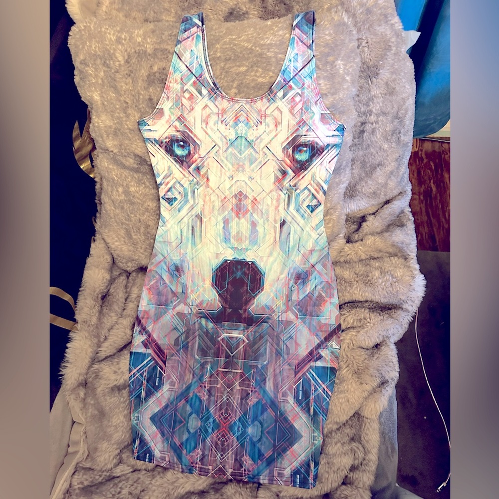 Woman’s Unique Wolf Dress “Made In California” - Size US M (#83)